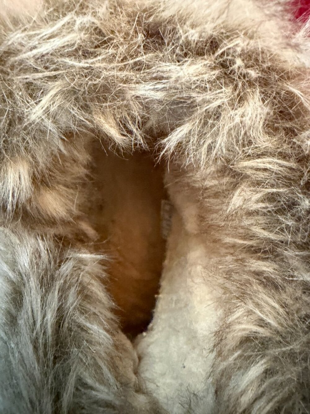 BearPaw Tan Suede Helaina Ankle Boots with Faux Fur Trim Sz 7 - Picture 4 of 11